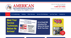 Desktop Screenshot of americanairconditioning.com